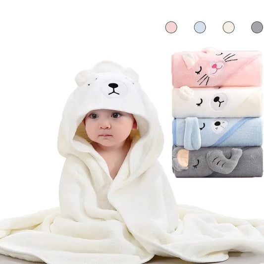Bathrobe With Cartoon Hood Fleece Towel